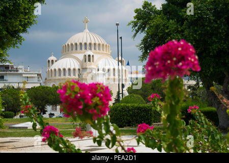 Sveti Konstantin und Helen Orthodoxe Kathedrale von Glyfada. Glyfada Kirche. Stockfoto