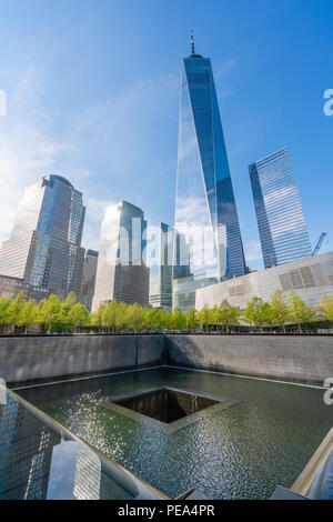 Das One World Trade Center und die 911 Gedenkstätte
