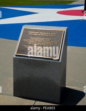 Air Park bei Moody AFB wurde von Präsident George W. Bush, war ein Pilot in Ausbildung bei Moody 1968-69 gewidmet. Stockfoto