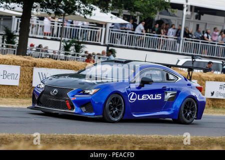 2018 Lexus RC-F Am Goodwood Festival 2018 von Geschwindigkeit, Sussex, UK. Stockfoto