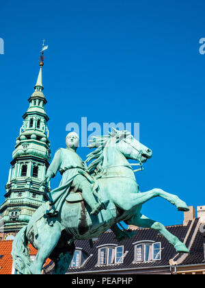 Bischof Absalon Statue, højbro Plads, Kopenhagen, Seeland, Dänemark, Europa. Stockfoto