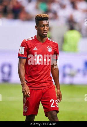 Frankfurt am Main, Deutschland. 12 August, 2018. Eintracht Frankfurt - FC Bayern München, Frankfurt, 12. August 2018 Kingsley COMAN, FCB 29 halbe Größe, Porträt, Eintracht Frankfurt - FC BAYERN MÜNCHEN 0-5 DFL-Bestimmungen verbieten die Verwendung von Fotografien als BILDSEQUENZEN UND/ODER QUASI-VIDEO. DFL SUPERCUP, 1. Fußball-Bundesliga, Spieltag, Frankfurt, 12. August 2018, Saison 2017/2018 © Peter Schatz/Alamy leben Nachrichten Stockfoto