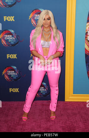 Inglewood, CA, USA. 12 Aug, 2018. 12. August 2018 - Inglewood, Kalifornien - Bebe Rexha. FOX'S Teen Choice Awards 2018 im Forum in Inglewood statt. Photo Credit: Faye Sadou/AdMedia Credit: Faye Sadou/AdMedia/ZUMA Draht/Alamy leben Nachrichten Stockfoto