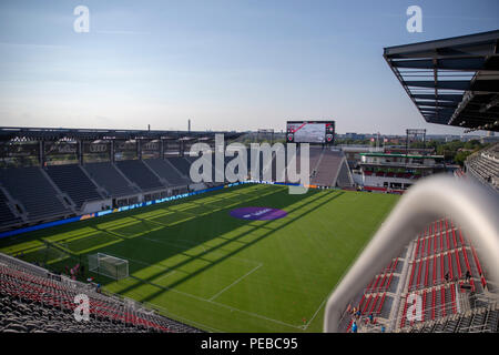 Washington, United States. 14. Juli 2018. Audi Feld ist vor dem Spiel zwischen DC United und Vancouver Whitecaps bei Audi Abgelegt in Washington, DC am 14. Juli 2018 gesehen. D.C. Dieser D.C. United ist erstes Spiel bei Audi. Credit: Foto Access/Alamy leben Nachrichten Stockfoto