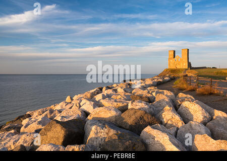 Reculver Towers an der Nord Küste von Kent, UK. Stockfoto