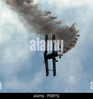 Bucker Jungmannbiplane. Zweiter Weltkrieg deutsche Piloten Flugzeuge. Stockfoto