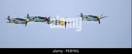 Die buchon war eine spanische Version der Deutschen Messerschmitt Bf 109 G Kämpfer war aber entweder durch eine Hispano Suiza oder Rolls-Royce Motor angetrieben. Stockfoto