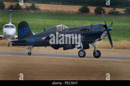 Die Vought F4U Corsair ist eine US-amerikanische Kampfflugzeuge, die vor allem im zweiten Weltkrieg und im Koreakrieg. Stockfoto