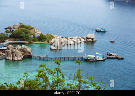 Blick auf die Insel Nangyuan vom 24. Januar 2015. Thailand Stockfoto