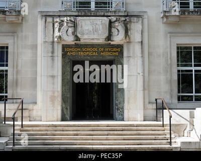 Blick auf den Eingang der Schule für Orientalische und Afrikanische Studien SOAS Teil der Universität von London Stockfoto