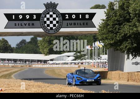 Die Supercars auf die Hillclimb in Goodwood Festival der Geschwindigkeit am Tag 1 Mit: McLaren 720S Wo: London, Großbritannien Wann: 12 Aug 2018 Quelle: Michael Wright/WENN.com Stockfoto