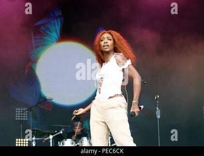 Lovebox Music Festival 2018 im Gunnersbury Park, London Mit: Sza Wo: London, Großbritannien Wann: 14 Aug 2018 Quelle: WENN.com Stockfoto