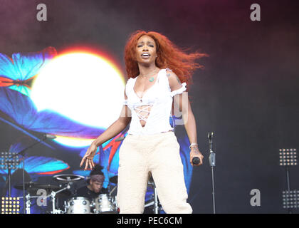 Lovebox Music Festival 2018 im Gunnersbury Park, London Mit: Sza Wo: London, Großbritannien Wann: 14 Aug 2018 Quelle: WENN.com Stockfoto