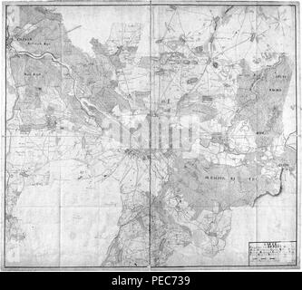 Arends, Carte Zwey Horgen um Berlin, 1773. Stockfoto