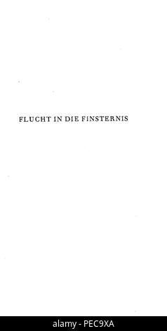 Arthur Schnitzler: Flucht in die Finsternis - 007. Stockfoto