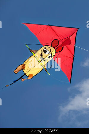 Kite mit der Sendung mit der Maus Abbildung, blauer Himmel, Deutschland Stockfoto