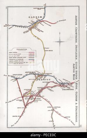 Ashton, Ashton Moos, Crothorn, Droylsden, Guide Bridge, Hyde, Oldham & Stalybridge RJD 32. Stockfoto