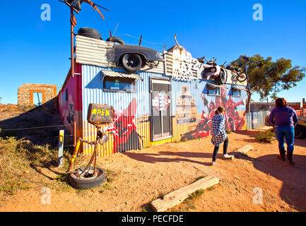 Bild in der historischen Stadt von Silverton in New South Wales in Australien in der Nähe von Broken Hill genommen Stockfoto