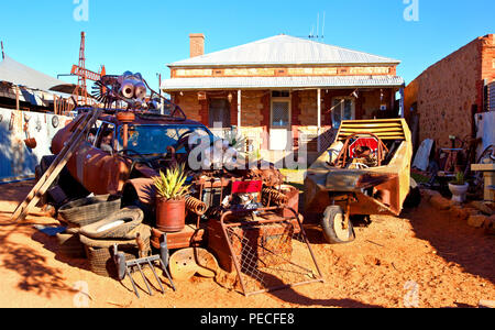 Bild in der historischen Stadt von Silverton in New South Wales in Australien in der Nähe von Broken Hill genommen Stockfoto