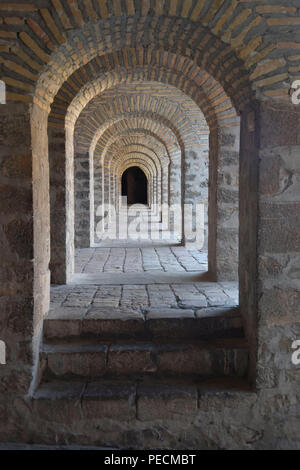 Torbogen, Karvansarai, Scheki, Aserbaidschan Stockfoto