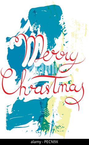 Frohe Weihnachten. Hand gezeichnet motivation Zitat. Kreative vektor Typografie Konzept für Design und Druck. Bereit für Karten, t-shirts, Etiketten, Aufkleber, Stock Vektor