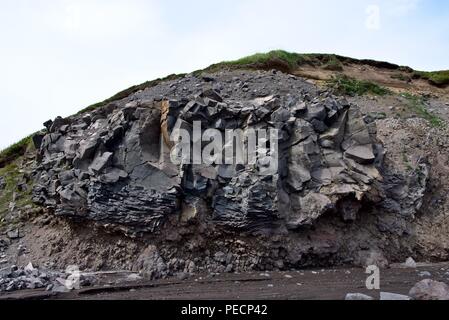 Ein Muster der Felsen in eine Wand der Studenaya River Canyon Stockfoto