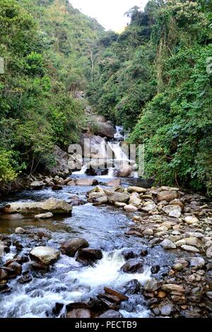 Wasserfall in LA ZUNGA - Ecuador Grenze - San Ignacio - Departement Cajamarca PERU Stockfoto