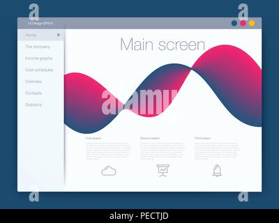 Dashboard Infografik Vorlage mit moderner UI-Design Stock Vektor