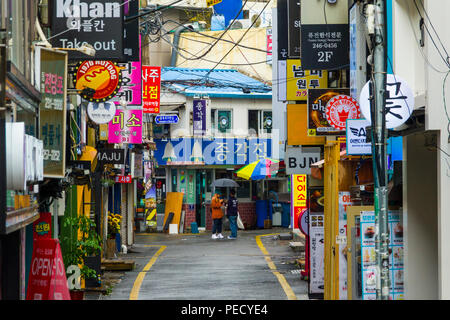 Einkaufsviertel Pusan Busan, Südkorea Asien Stockfoto
