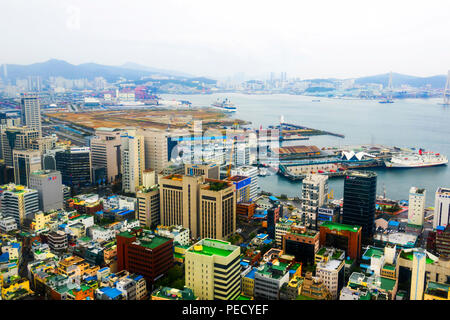 Anzeigen von Busan von Observatory Tower Pusan in Südkorea Asien Stockfoto