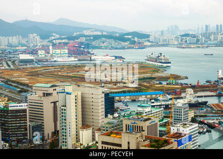 Anzeigen von Busan von Observatory Tower Pusan in Südkorea Asien Stockfoto