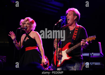 Pasadena, Kalifornien, USA. 10 August, 2018. Die swansons live auf der Bühne im Rose in Pasadena, Kalifornien. Stockfoto