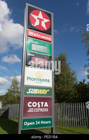 Texaco Tankstelle, Dudley Port, Tipton, West Midlands DY4 7RB Stockfoto