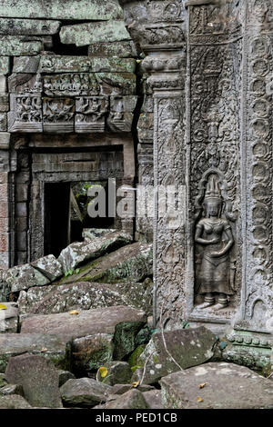 Ta Prohm 'Tomb Raider' Tempel, Siem Reap, Kambodscha Stockfoto