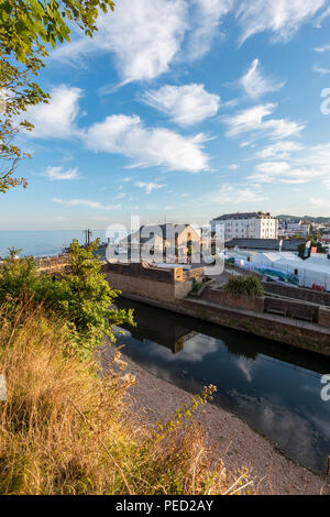 Fluss Sid, Plymouth, Devon, Großbritannien Stockfoto