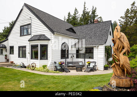 Traditionelle heimische Haus in der Stadt der Hoffnung, British Columbia, Kanada Stockfoto