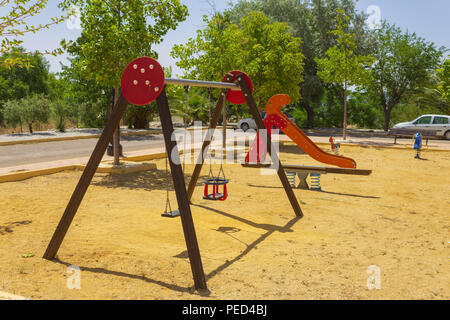 Children's Activity Park, Oria Spanien Stockfoto