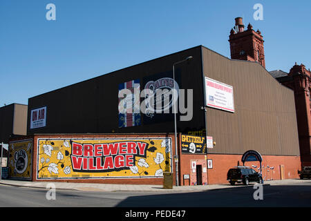 Früher Cains Brauerei redevelpoed in die Brauerei Dorf. Stockfoto