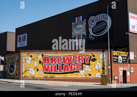 Früher Cains Brauerei redevelpoed in die Brauerei Dorf. Stockfoto