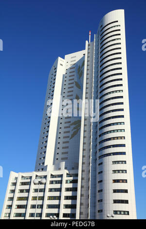 Wien - 6. SEPTEMBER: Hochhaus Neue Donau Gebäude am 6. September 2011 in Wien. Das Gebäude, entworfen von Harry Seidler wurde 2002 fertiggestellt, ist 150 Stockfoto