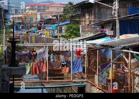 Hua Hin Prachuap Khiri Khan Provinz in Thailand - schlechte Wohngegend. Stockfoto