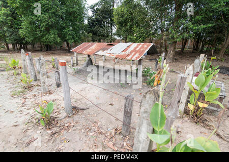 Die Feuerbestattung Website von Pol Pot in der Stadt Choam und nördlich der Stadt Anlong Veng in der Provinz Oddar Meanchey im Northwaest Kambodscha. Cam Stockfoto