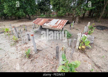 Die Feuerbestattung Website von Pol Pot in der Stadt Choam und nördlich der Stadt Anlong Veng in der Provinz Oddar Meanchey im Northwaest Kambodscha. Cam Stockfoto