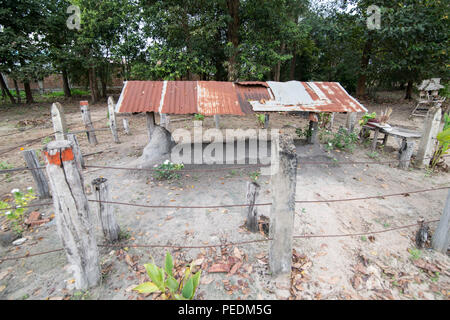 Die Feuerbestattung Website von Pol Pot in der Stadt Choam und nördlich der Stadt Anlong Veng in der Provinz Oddar Meanchey im Northwaest Kambodscha. Cam Stockfoto