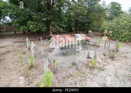 Die Feuerbestattung Website von Pol Pot in der Stadt Choam und nördlich der Stadt Anlong Veng in der Provinz Oddar Meanchey im Northwaest Kambodscha. Cam Stockfoto