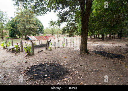 Die Feuerbestattung Website von Pol Pot in der Stadt Choam und nördlich der Stadt Anlong Veng in der Provinz Oddar Meanchey im Northwaest Kambodscha. Cam Stockfoto