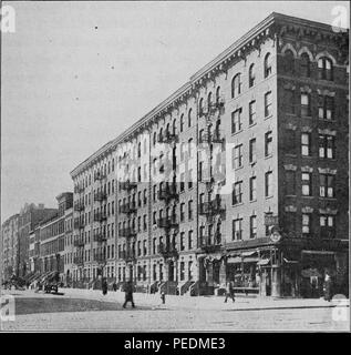 Gravur einer Mietshaus, New York City, New York, 1912. Mit freundlicher Genehmigung Internet Archive. () Stockfoto