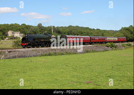 30777 Pässe Preston unter - Narbe auf der Wensleydale railway 3.7.11 Stockfoto