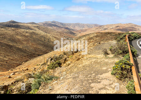 Blick auf die weite Landschaft von Fuerteventura, Kanarische Inseln Stockfoto