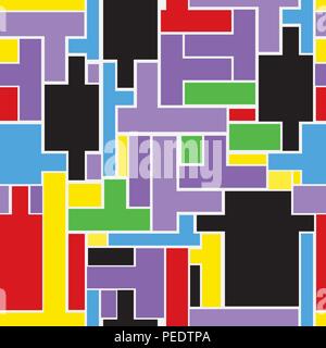 Nahtlose Wiederholung Hintergrund aus einer Vielzahl von rechteckigen Formen Stock Vektor